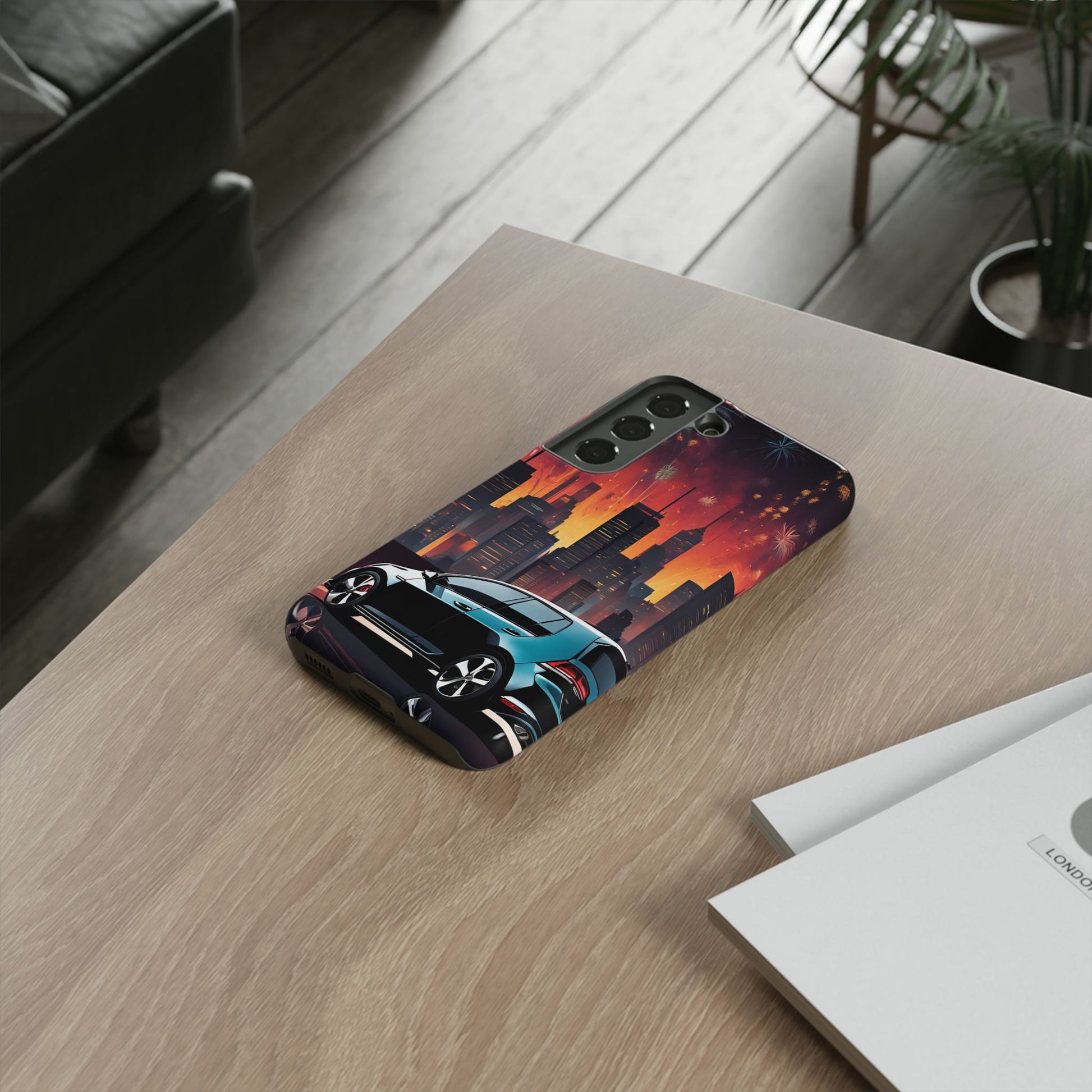 Volkswagon Golf GTI Fireworks-Dual Layer Ultra Tough Phone Case Samsung Galaxy S22 Glossy Printify by The Night Shift Automotive Apparel