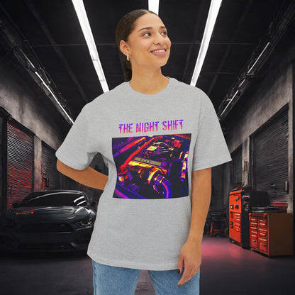 M20B30 Synthwave-Premium, Ultra Soft Unisex Oversized Boxy Tee Printify by The Night Shift Automotive Apparel