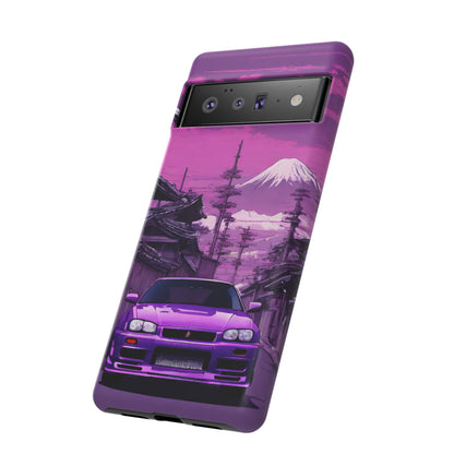 Nissan Skyline R34 Mt Fuji-Dual Layer Ultra Tough Phone Case Printify by The Night Shift Automotive Apparel
