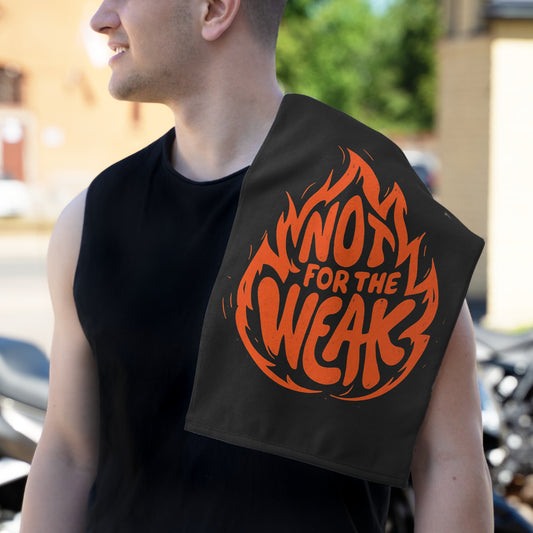 Not For The Weak-Gym Towel( 11x18) White 11" × 18" Printify by The Night Shift Automotive Apparel