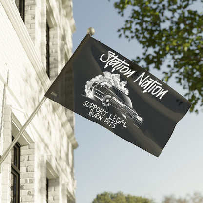 Station Nation-Support Legal Burn Pit Flags 60" x 36" Printify by The Night Shift Automotive Apparel