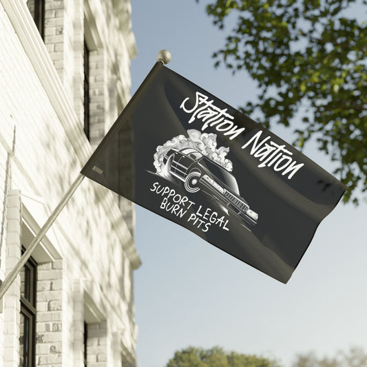 Station Nation-Support Legal Burn Pit Flags 60" x 36" Printify by The Night Shift Automotive Apparel