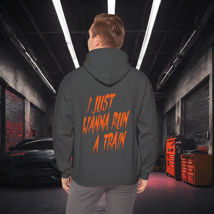 I Just Wanna Run A Train-Ultra Soft, Premium Hoodie Dark Heather Printify by The Night Shift Automotive Apparel