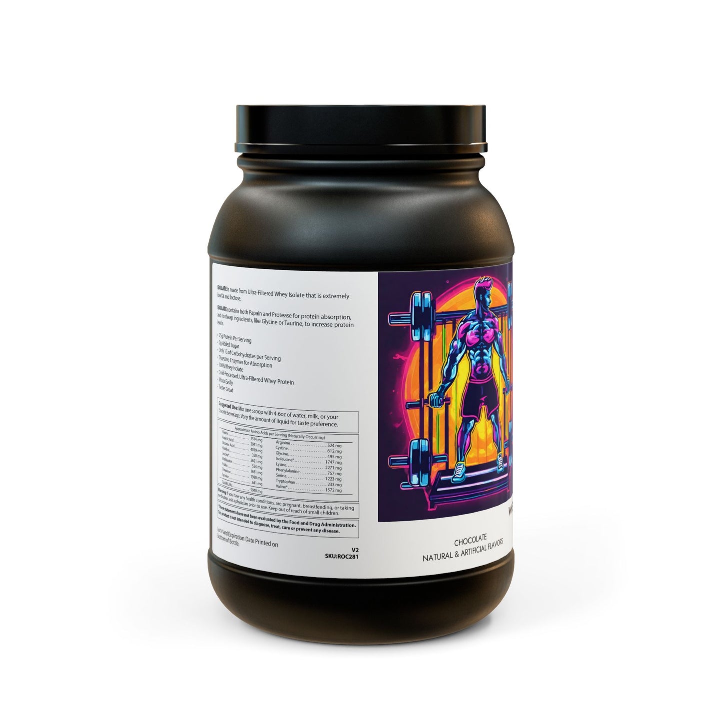 Growth Venom - Premium Whey Isolate Protein Supplement (Chocolate) (907g, 2lb) Printify by The Night Shift Automotive Apparel