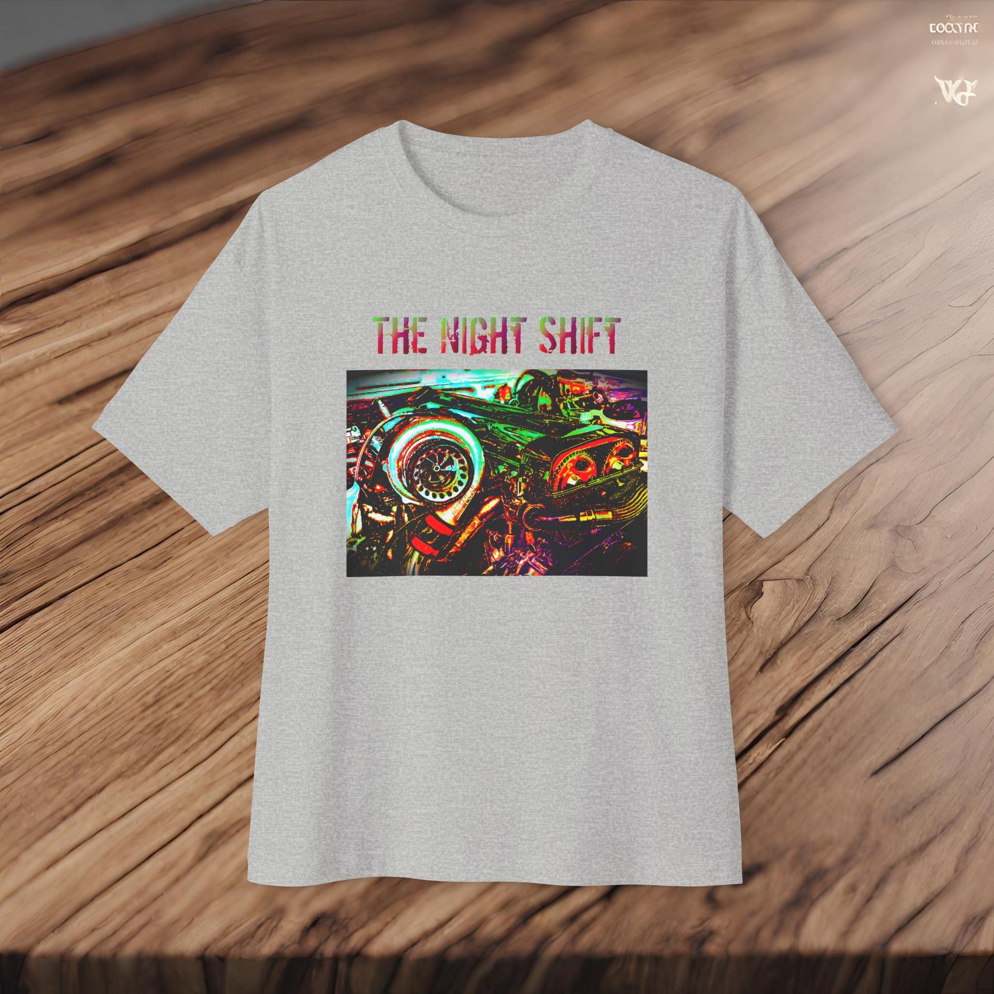 2JZ-GTE Single Turbo Synthwave-Premium, Ultra Soft Unisex Oversized Boxy Tee Printify by The Night Shift Automotive Apparel