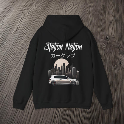 Station Nation-Ultra Soft, Premium Hoodie Printify by The Night Shift Automotive Apparel