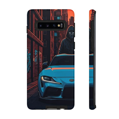 Toyota Supra MK-V Street Life-Dual Layer Ultra Tough Phone Case Samsung Galaxy S10 Glossy Printify by The Night Shift Automotive Apparel