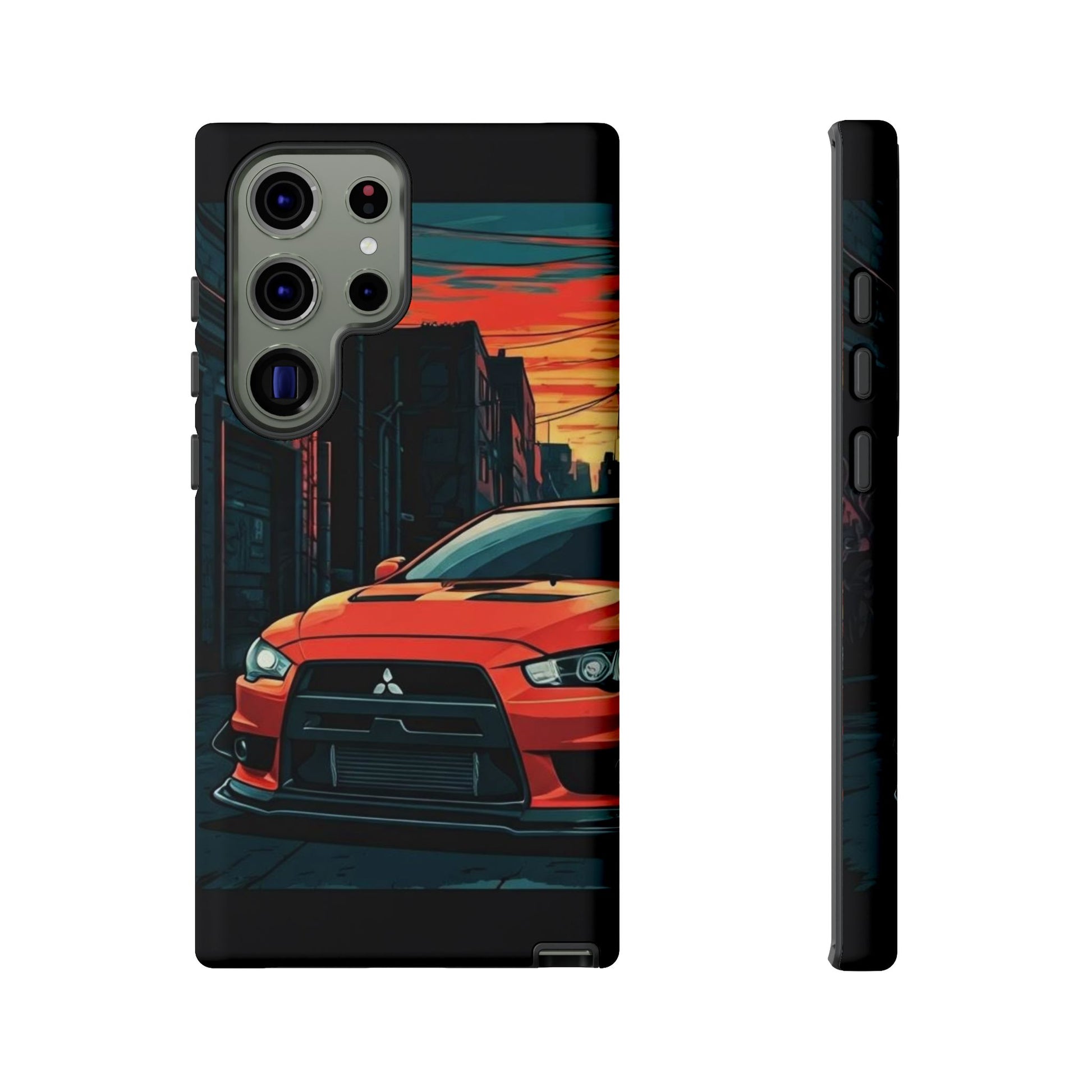 Mitsubishi Evo X Street Life-Dual Layer Ultra Tough Phone Case Printify by The Night Shift Automotive Apparel