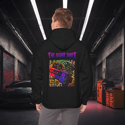 VH45DE Synthwave-Premium, Ultra Soft Unisex Hoodie Black Printify by The Night Shift Automotive Apparel