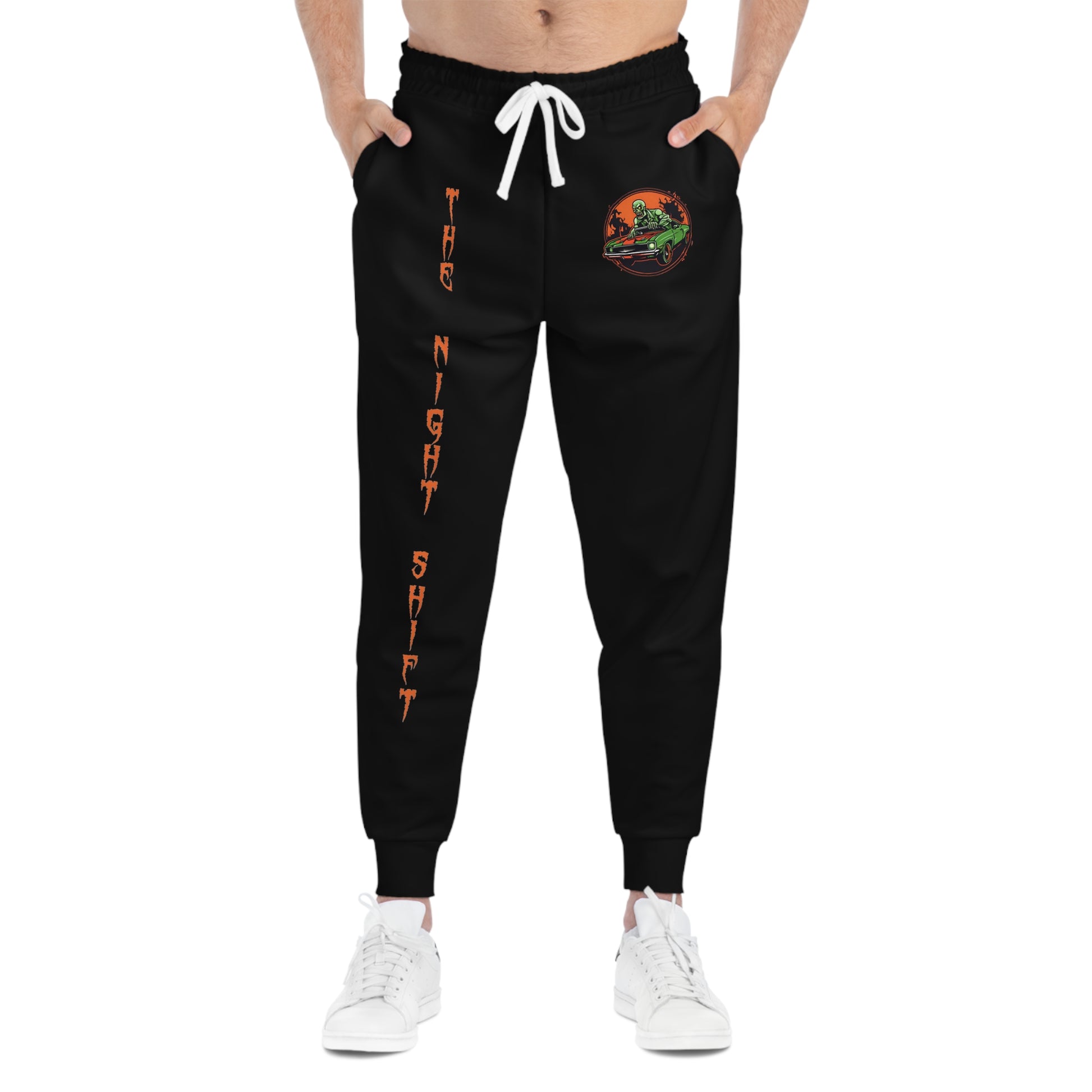 Hell Ride-Premium, Ultra Soft Athletic Joggers Seam thread color automatically matched to design Printify by The Night Shift Automotive Apparel