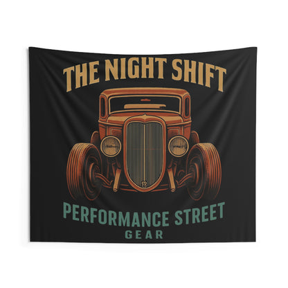 The Night Shift Indoor Wall Tapestries - Shop Banner 60" × 50" Printify by The Night Shift Automotive Apparel