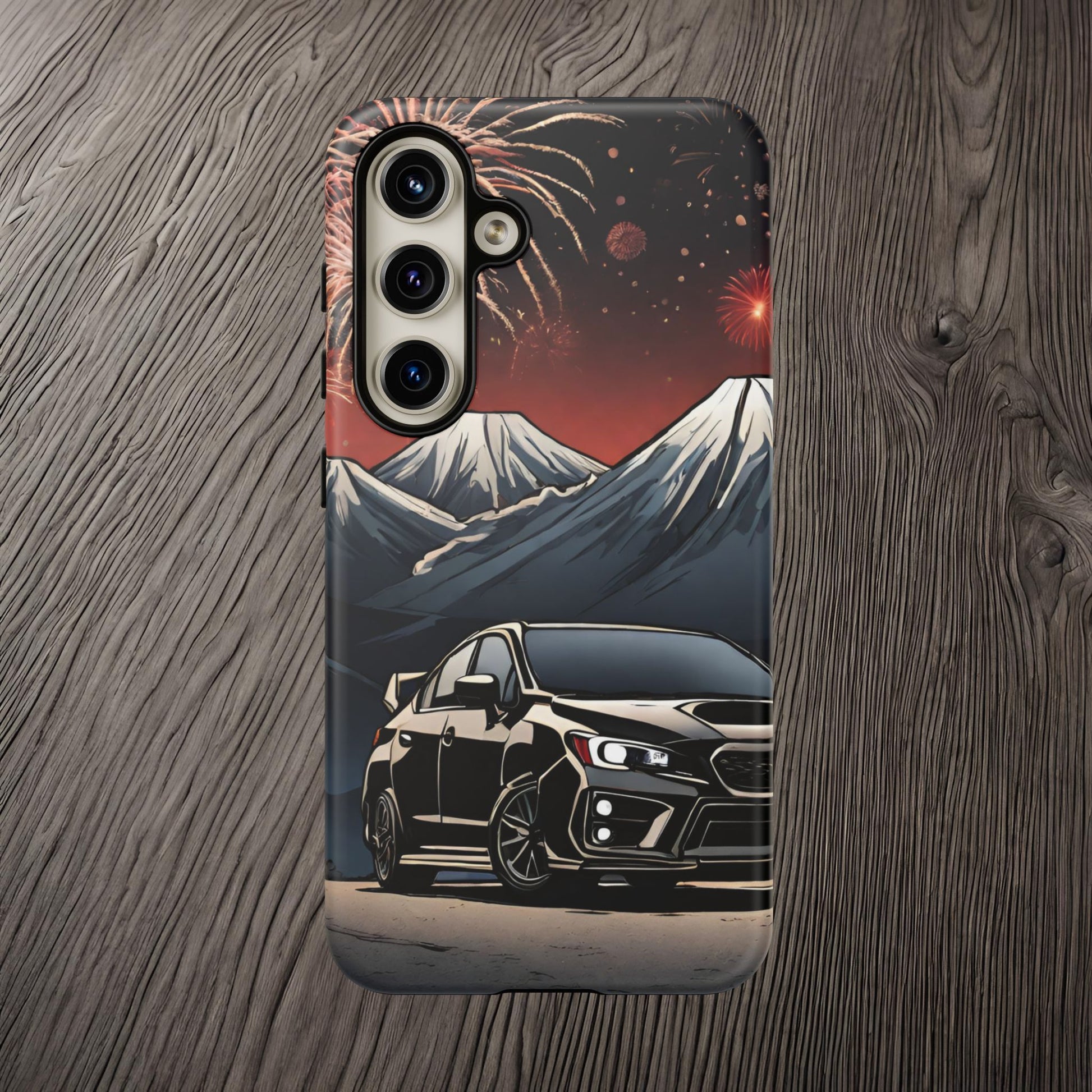 Subaru WRX/STI Fireworks-Dual Layer Ultra Tough Phone Case Samsung Galaxy S24 Matte Printify by The Night Shift Automotive Apparel