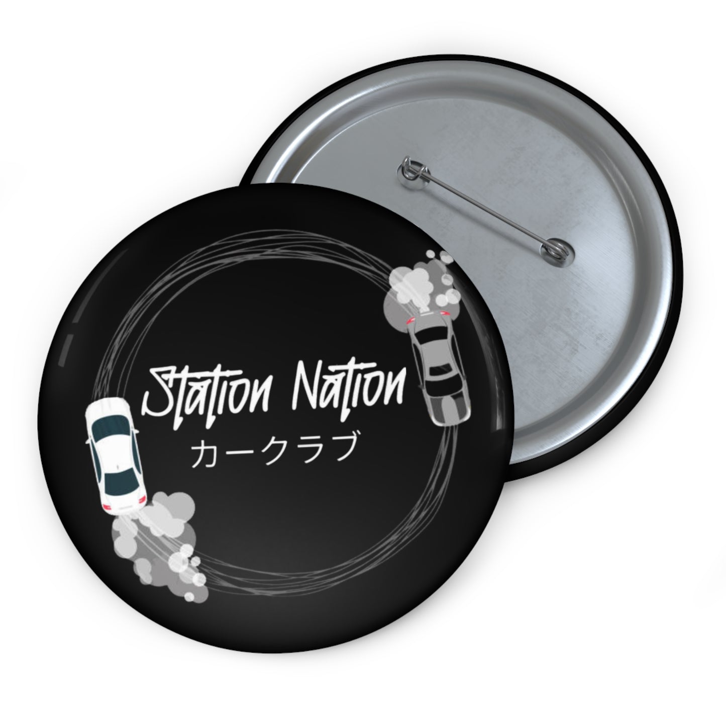 Station Nation Pin 3" Printify by The Night Shift Automotive Apparel