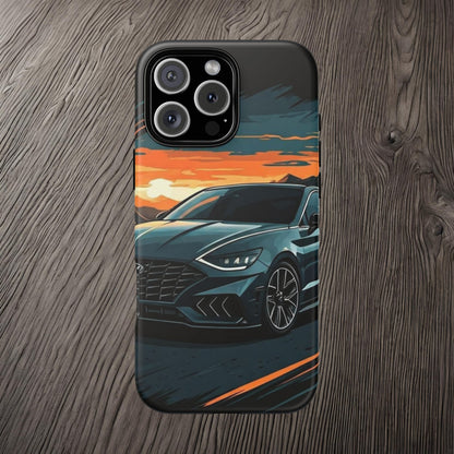 Hyundai Sonata-Sunset Drive-Dual Layer Ultra Tough Phone Case Printify by The Night Shift Automotive Apparel