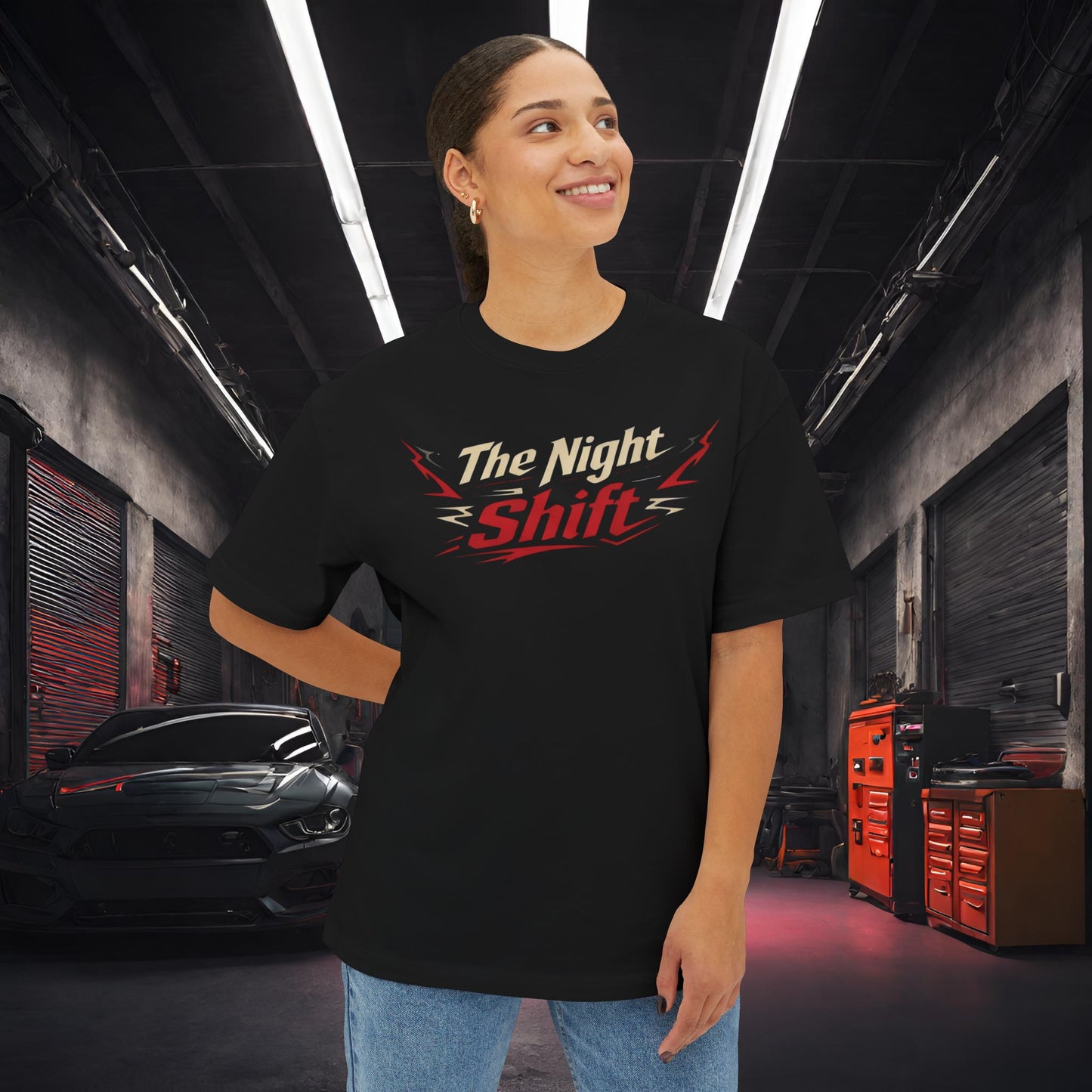 Chase Is A Race-Premium, Ultra Soft Unisex Oversized Boxy Tee Printify by The Night Shift Automotive Apparel