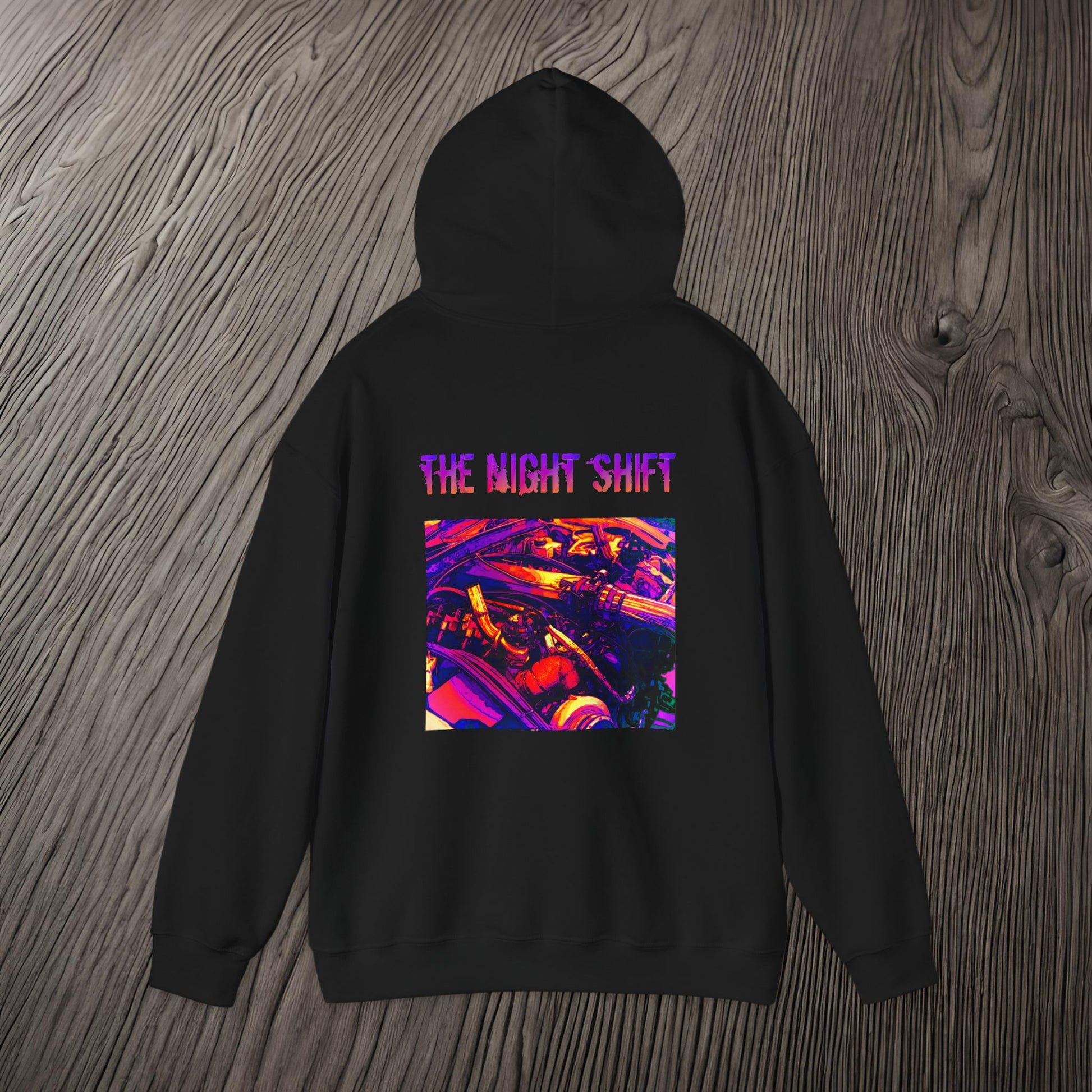 LS-A Twin Turbo Synthwave-Premium, Ultra Soft Unisex Hoodie Printify by The Night Shift Automotive Apparel
