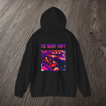 LS-A Twin Turbo Synthwave-Premium, Ultra Soft Unisex Hoodie Printify by The Night Shift Automotive Apparel