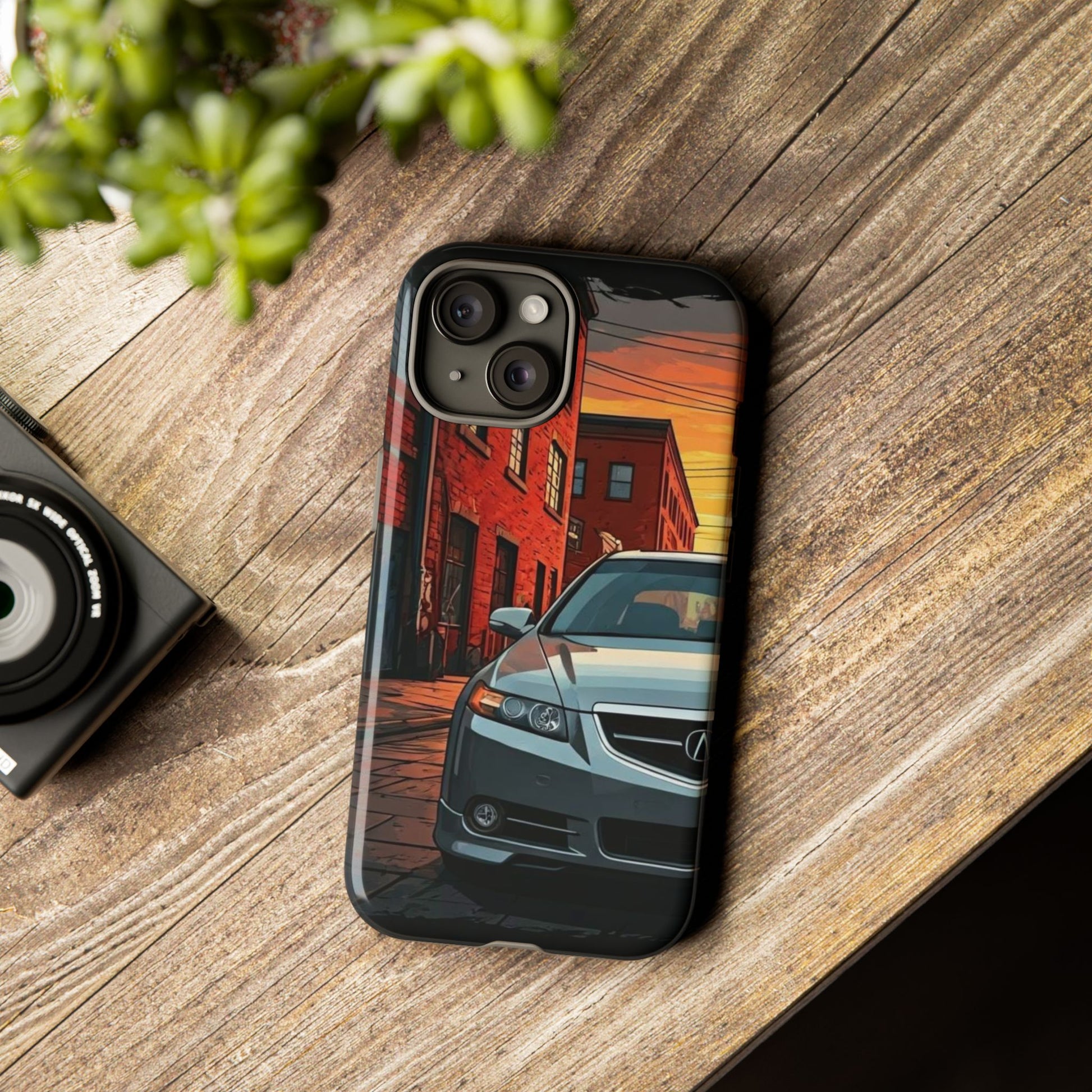 Acura TL Street Life-Dual Layer Ultra Tough Phone Case iPhone 15 Glossy Printify by The Night Shift Automotive Apparel