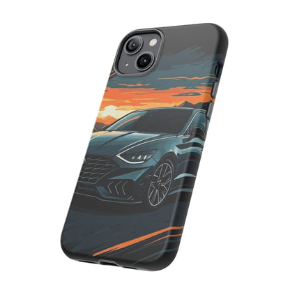 Hyundai Sonata-Sunset Drive-Dual Layer Ultra Tough Phone Case Printify by The Night Shift Automotive Apparel