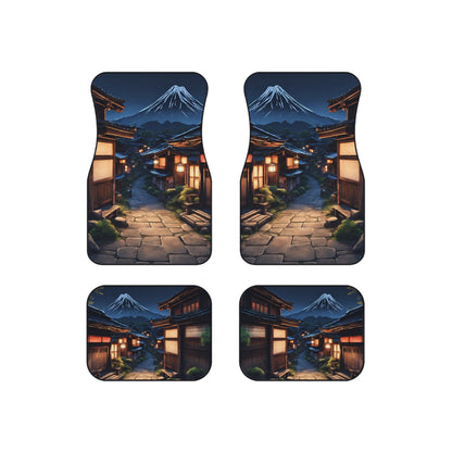 Traditional Japanese Village Countryside-Premium, High Quality Car Floor Mats (Set of 4) Printify by The Night Shift Automotive Apparel