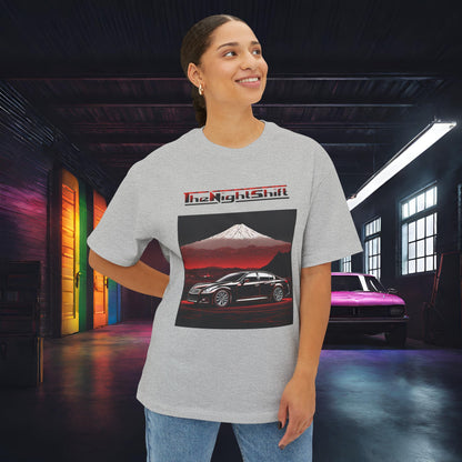 Infiniti G37 Sedan Mt Fuji-Premium, Ultra Soft, Unisex Oversized Boxy Tee Printify by The Night Shift Automotive Apparel