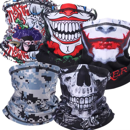 Skull Bandana Fleece Neck Gaiter Half Face Mask