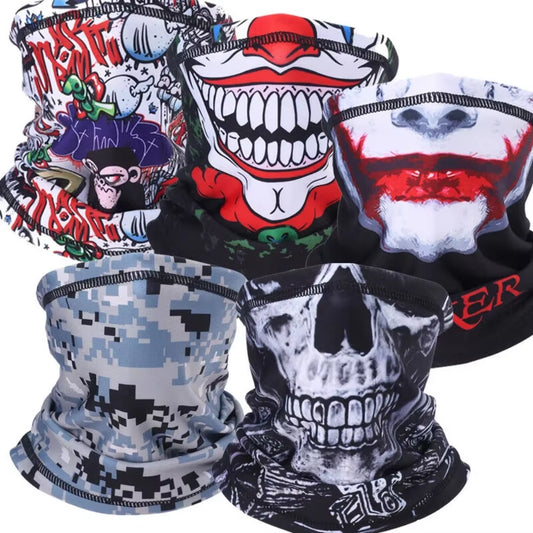 Skull Bandana Fleece Neck Gaiter Half Face Mask