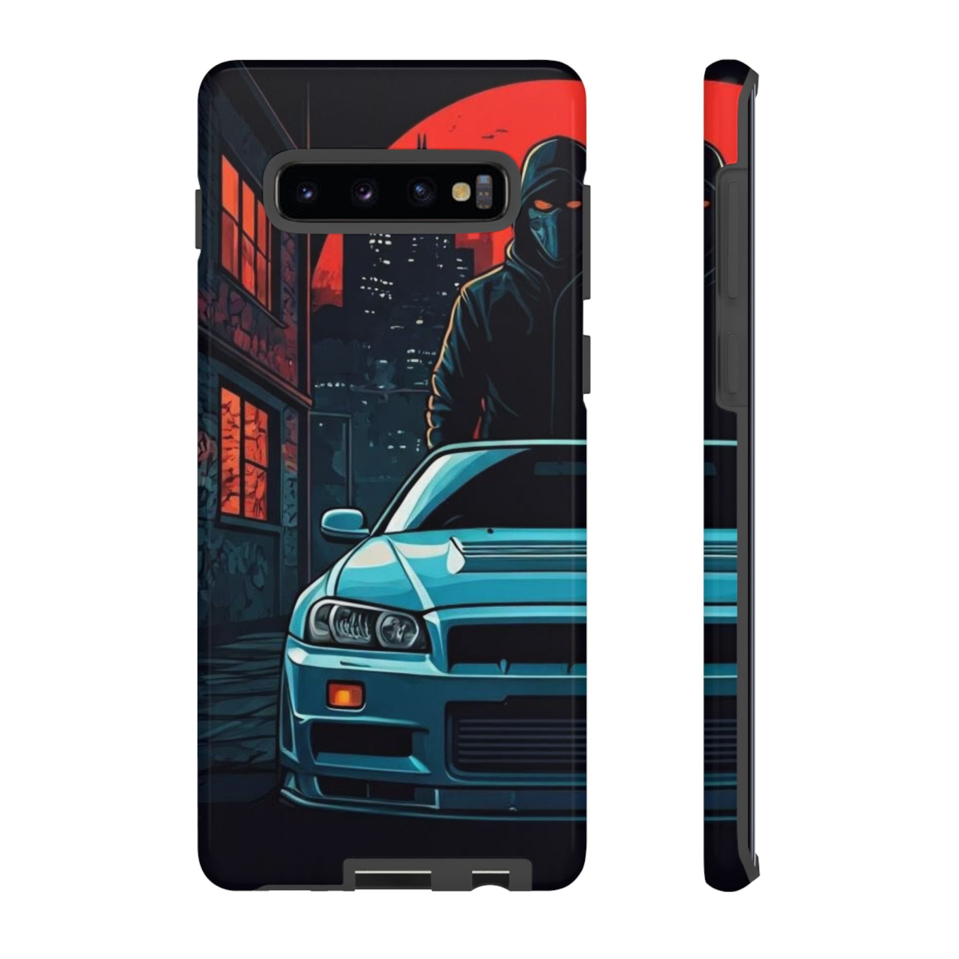 Nissan Skyline R34 Street Life-Dual Layer Ultra Tough Phone Case Samsung Galaxy S10 Plus Glossy Printify by The Night Shift Automotive Apparel