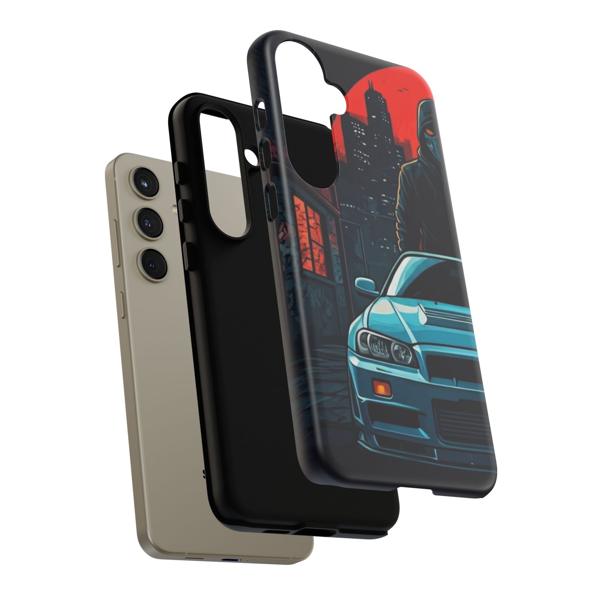 Nissan Skyline R34 Street Life-Dual Layer Ultra Tough Phone Case Printify by The Night Shift Automotive Apparel