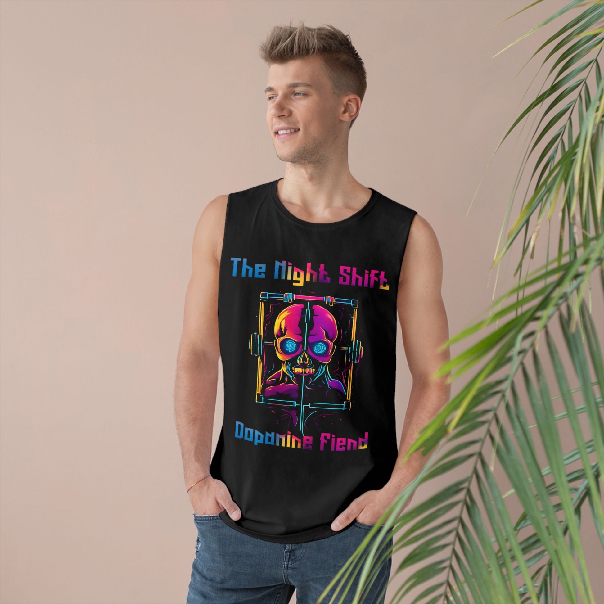 Dopamine Fiend - Premium Unisex Barnard Tank Top Printify by The Night Shift Automotive Apparel