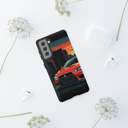 Mitsubishi Evo X Street Life-Dual Layer Ultra Tough Phone Case Printify by The Night Shift Automotive Apparel