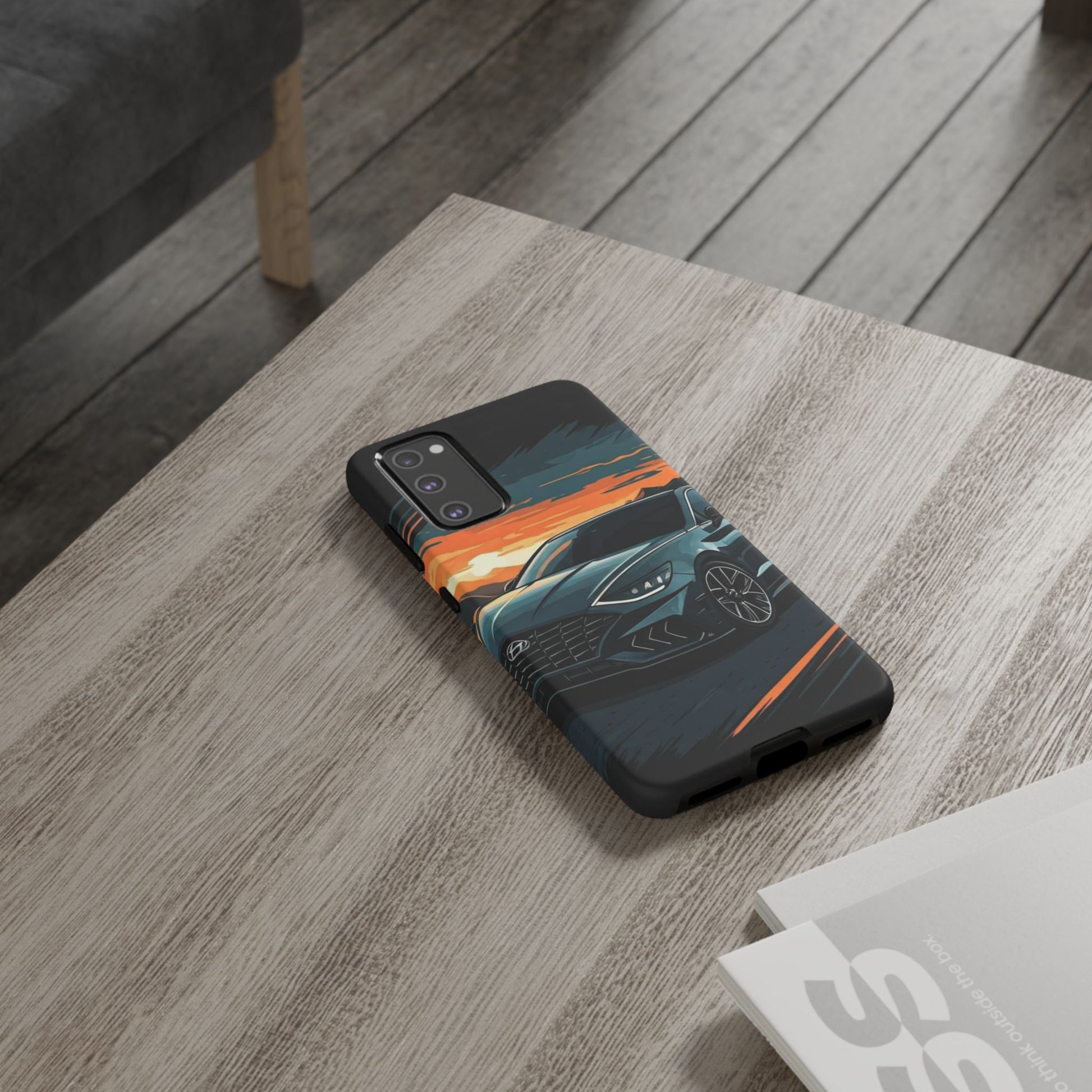 Hyundai Sonata-Sunset Drive-Dual Layer Ultra Tough Phone Case Samsung Galaxy S20 FE Matte Printify by The Night Shift Automotive Apparel