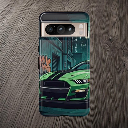 Ford Mustang Shelby GT500 Street Life-Dual Layer Ultra Tough Phone Case Google Pixel 8 Pro Glossy Printify by The Night Shift Automotive Apparel