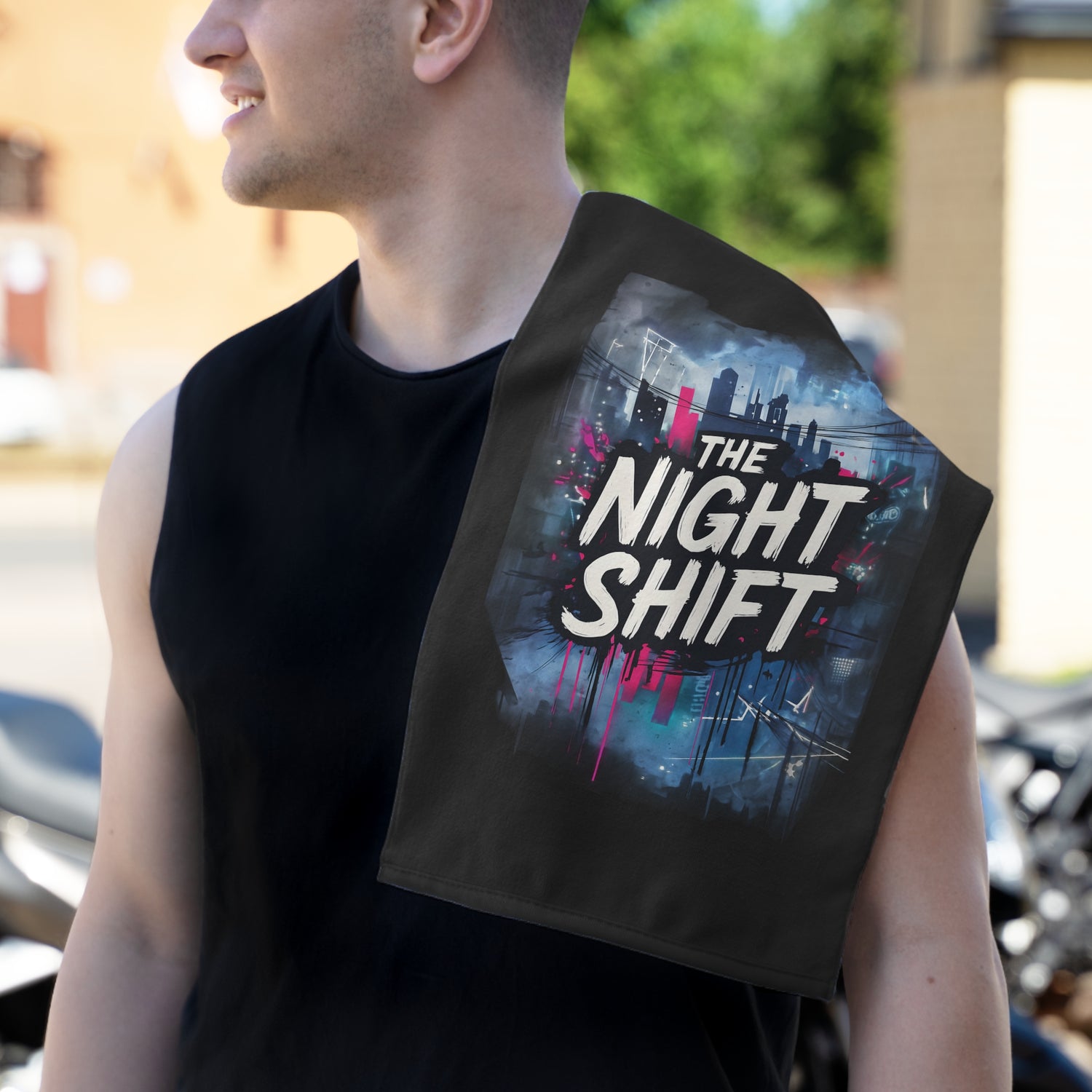 The Night Shift-Gym Towel( 11x18) White 11" × 18" Printify by The Night Shift Automotive Apparel