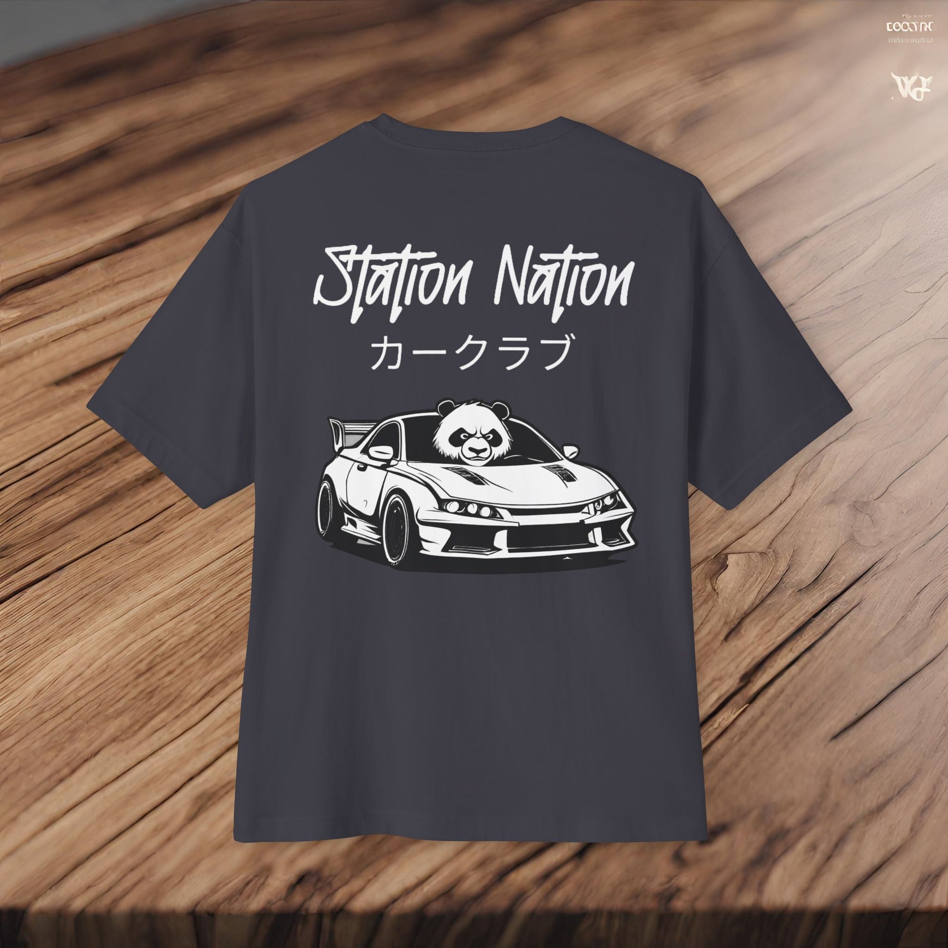Station Nation-Premium, Ultra Soft Unisex Oversized Boxy Tee Printify by The Night Shift Automotive Apparel