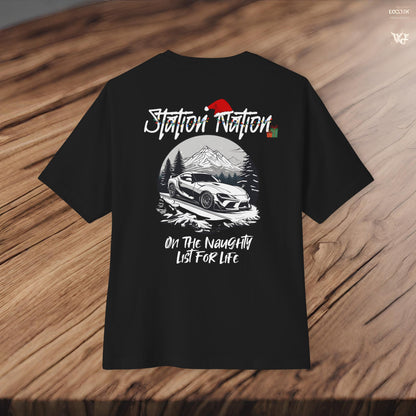 🎄 Christmas Limited Edition Station Nation-Premium, Ultra Soft Unisex Oversized Boxy Tee Printify by The Night Shift Automotive Apparel