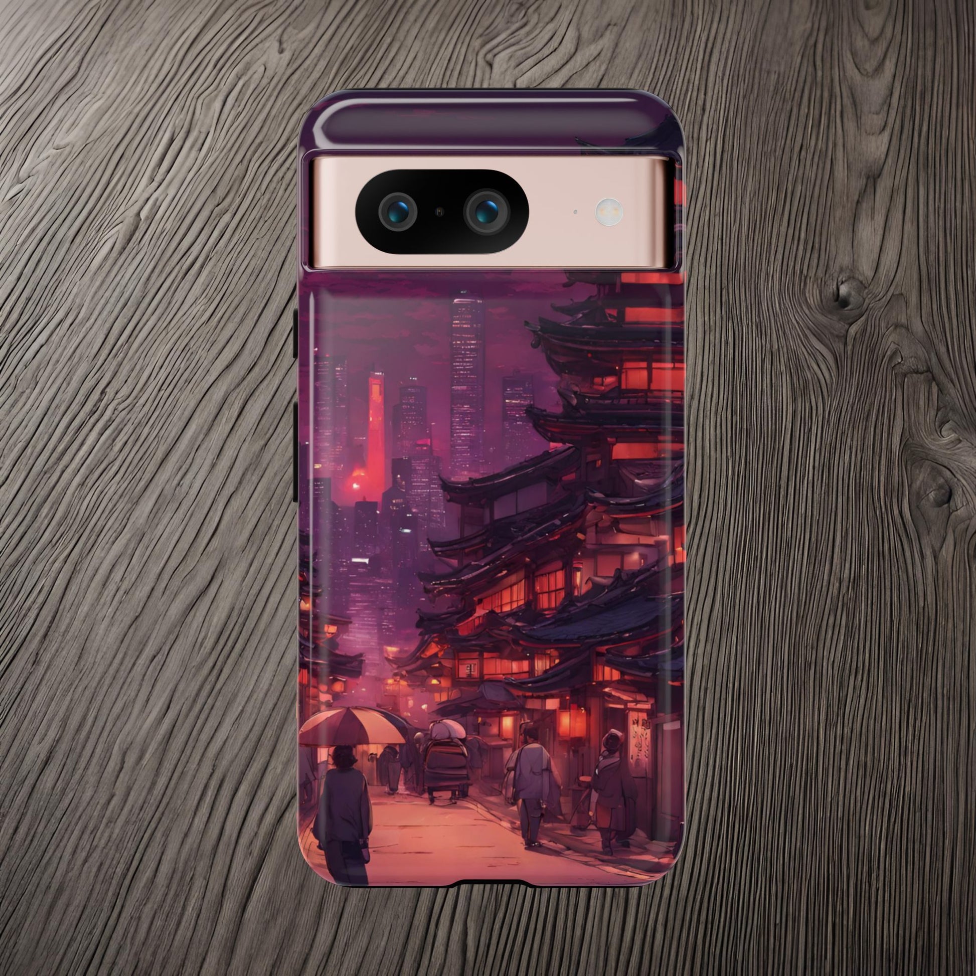 Traditional Japanese Village Countryside-Dual Layer Ultra Tough Phone Case Google Pixel 8 Glossy Printify by The Night Shift Automotive Apparel