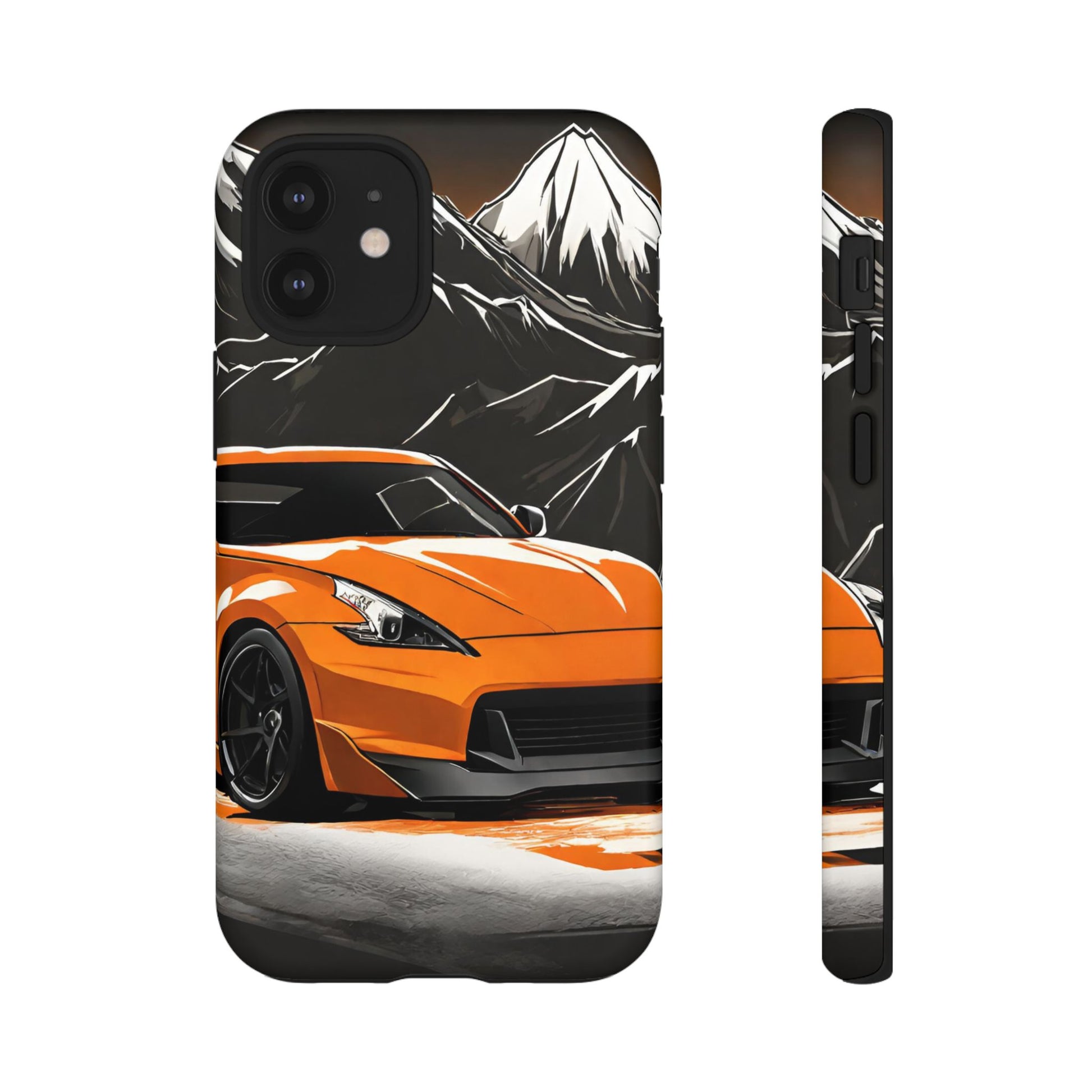 Nissan 370Z Mt Fuji-Dual Layer Ultra Tough Phone Case iPhone 12 Mini Matte Printify by The Night Shift Automotive Apparel