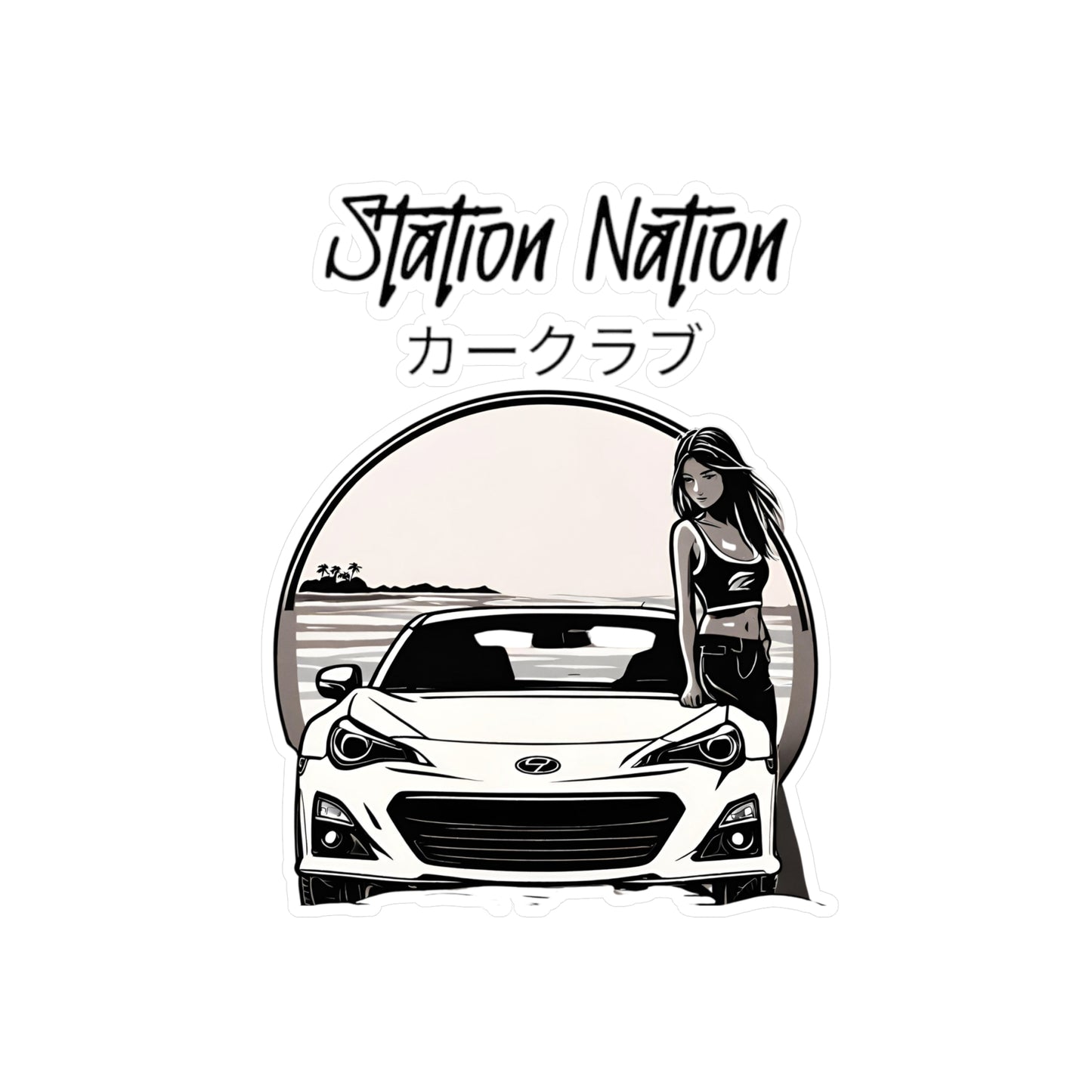 Kiss-Cut Vinyl Decals 8" x 10" Kiss-Cut Satin Printify by The Night Shift Automotive Apparel
