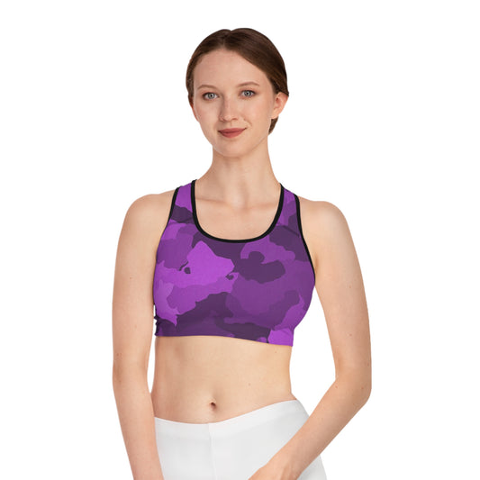 Women's Sports Bra Black stitching Printify by The Night Shift Automotive Apparel