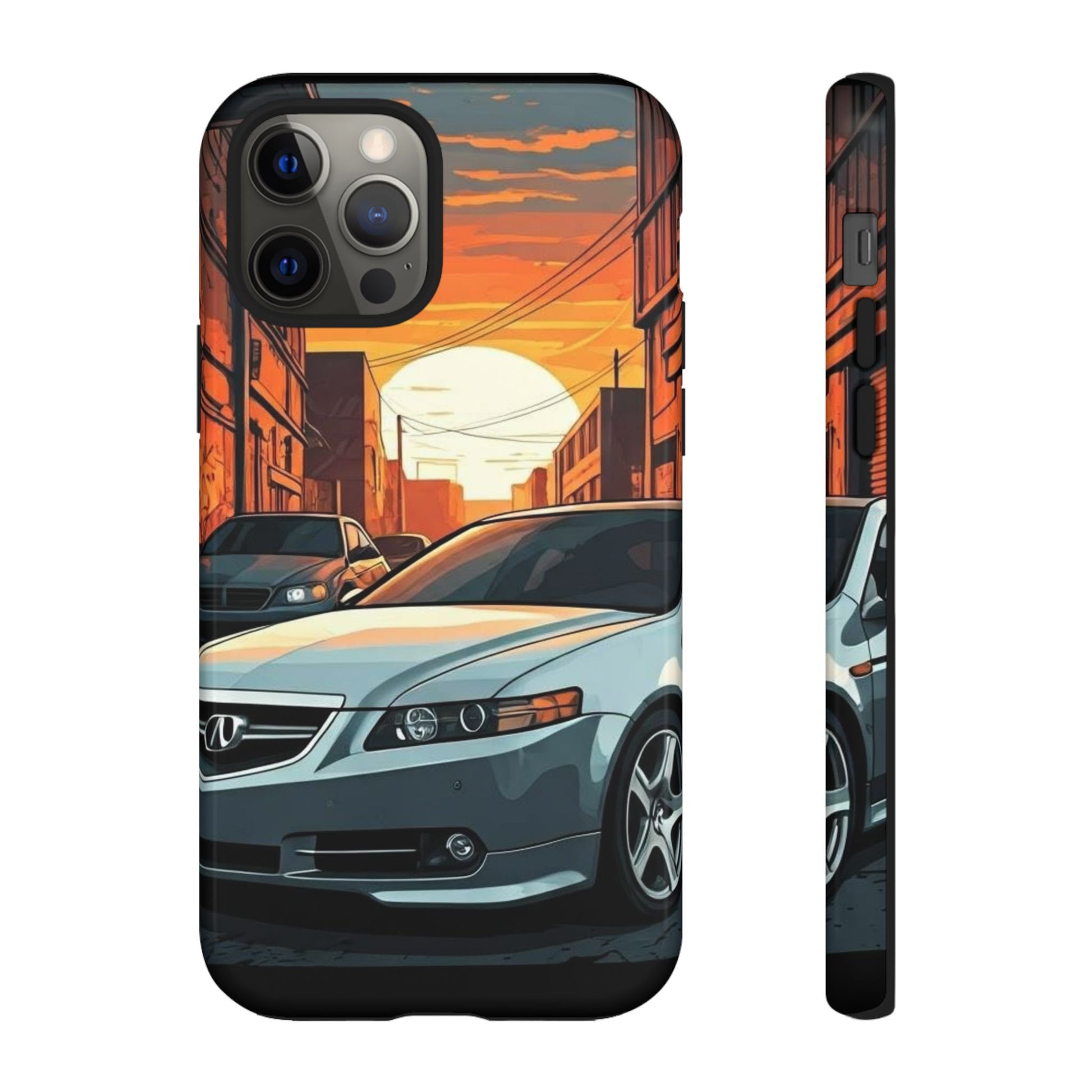 Acura TL Street Life-Dual Layer Ultra Tough Phone Case iPhone 12 Pro Glossy Printify by The Night Shift Automotive Apparel