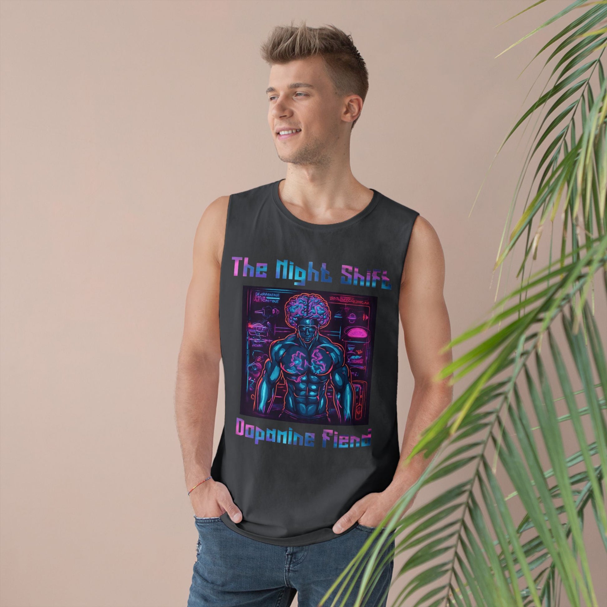 Dopamine Fiend - Premium Unisex Barnard Tank Top Printify by The Night Shift Automotive Apparel