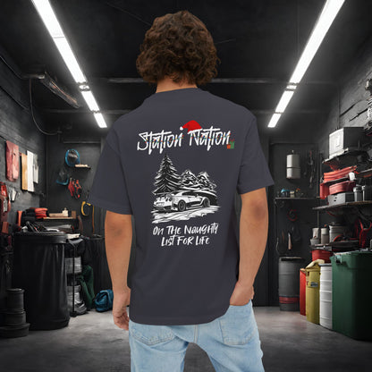 🎄 Christmas Limited Edition Station Nation-Premium, Ultra Soft Unisex Oversized Boxy Tee Printify by The Night Shift Automotive Apparel