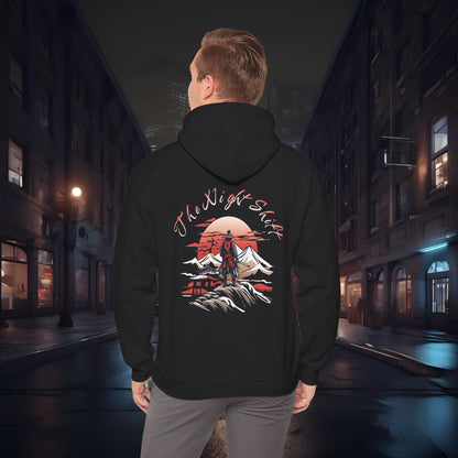 Samurai-Ultra Soft, Premium Hoodie Black Printify by The Night Shift Automotive Apparel