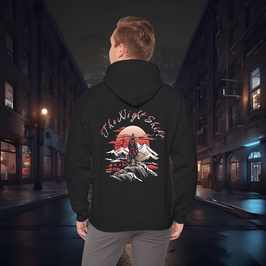 Samurai-Ultra Soft, Premium Hoodie Black Printify by The Night Shift Automotive Apparel