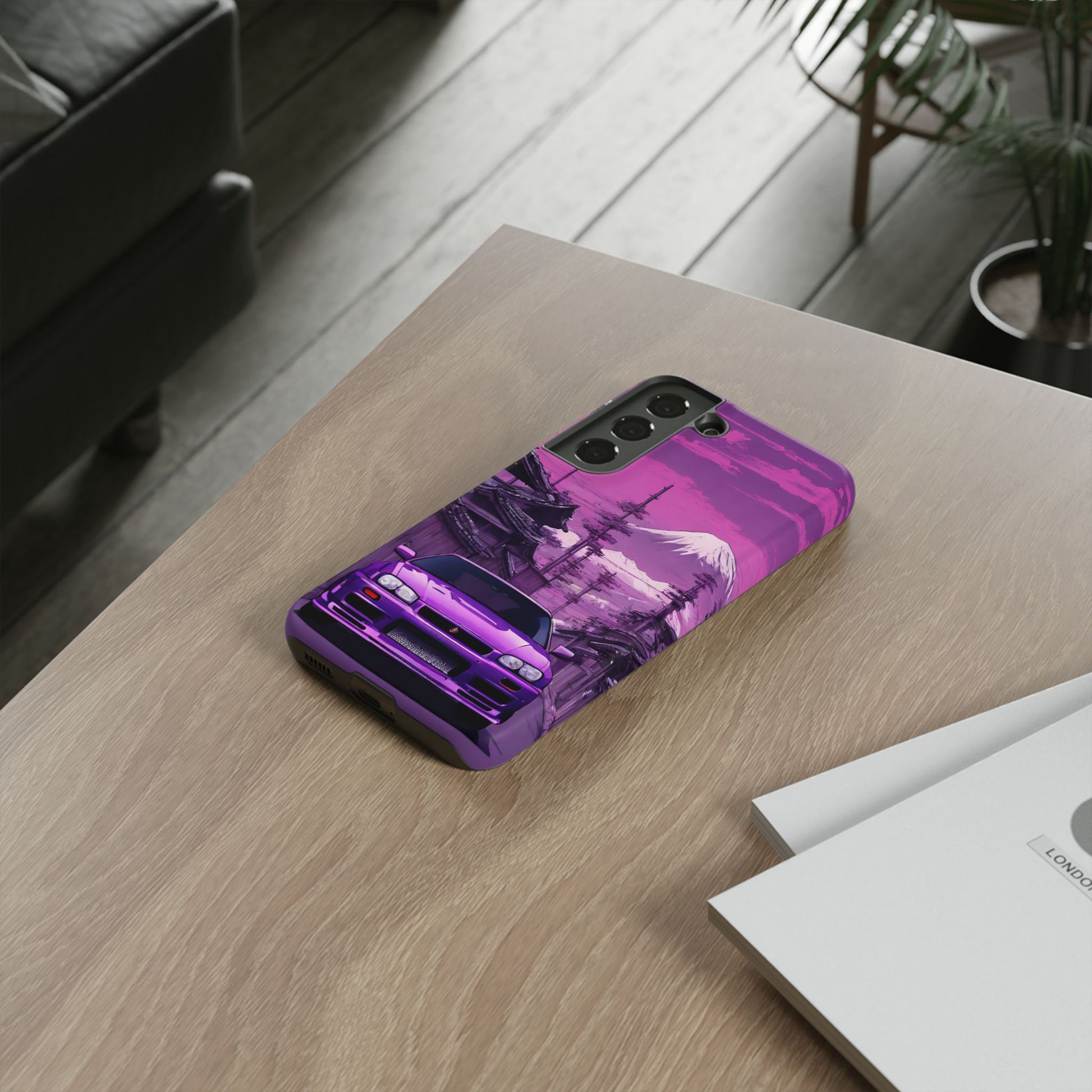 Nissan Skyline R34 Mt Fuji-Dual Layer Ultra Tough Phone Case Samsung Galaxy S22 Matte Printify by The Night Shift Automotive Apparel