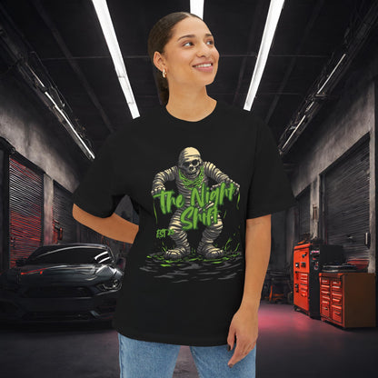 The Night Shift-Premium, Ultra Soft Unisex Oversized Boxy Tee Printify by The Night Shift Automotive Apparel