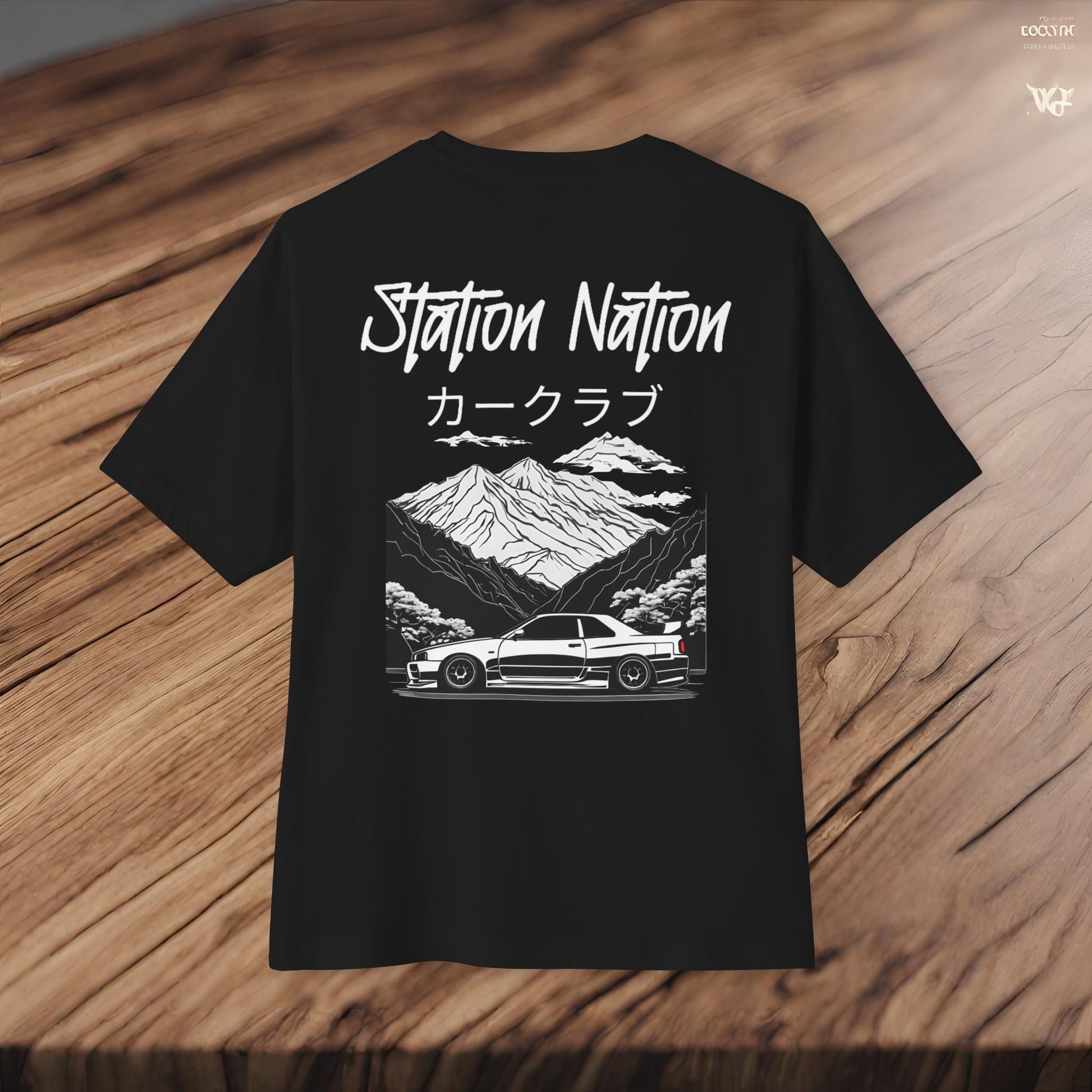 Station Nation-Premium, Ultra Soft Unisex Oversized Boxy Tee Printify by The Night Shift Automotive Apparel