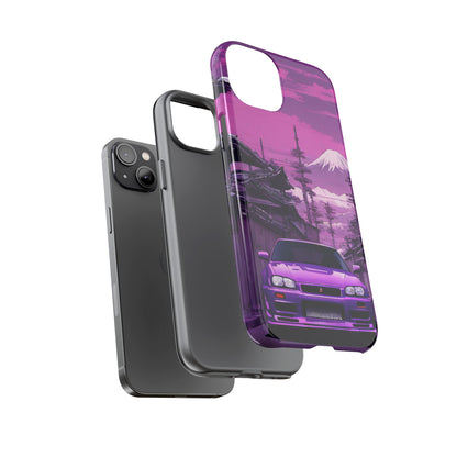 Nissan Skyline R34 Mt Fuji-Dual Layer Ultra Tough Phone Case Printify by The Night Shift Automotive Apparel
