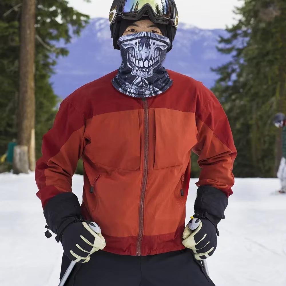 Skull Bandana Fleece Neck Gaiter Half Face Mask